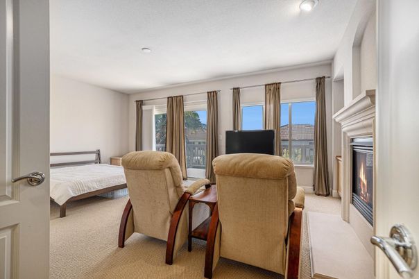 Bedroom, Fireplace, Interior