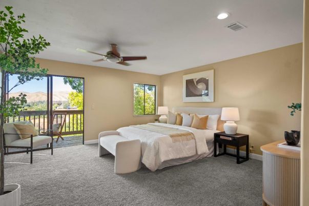 Bedroom, Interior, Recessed Lighting