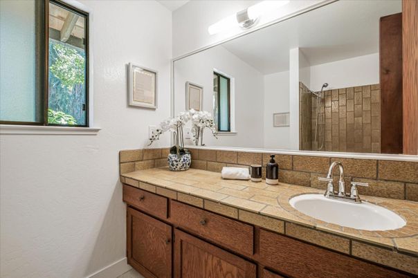 Bathroom, Dual Sink Vanities, Interior, Tile Countertops