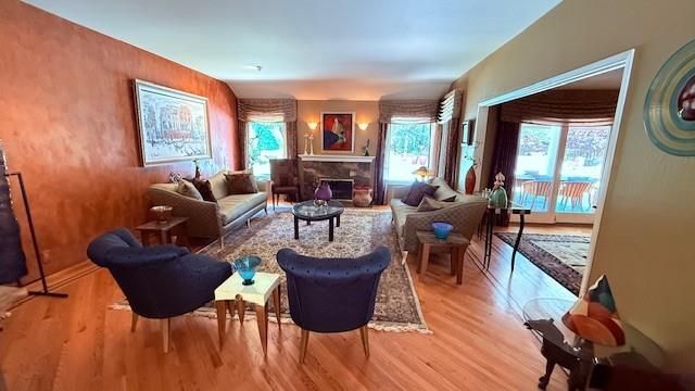 Fireplace, Interior, Living room, Wood Texture Flooring