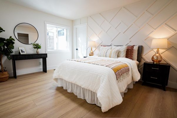 Bedroom, Interior, Wood Texture Flooring
