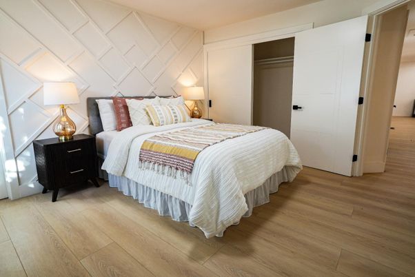 Bedroom, Interior, Wood Texture Flooring