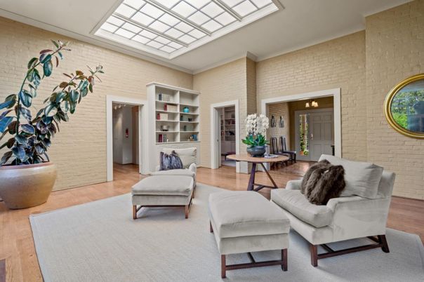 Interior, Living room, Stone Walls, Wood Texture Flooring