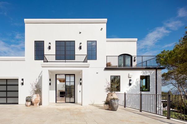 Attached, Exterior, Facade, Modern