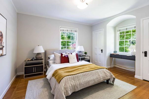 Bedroom, Interior, Wood Texture Flooring