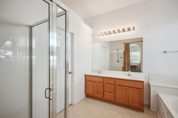 Bathroom, Dual Sink Vanities, Glass Shower, Interior