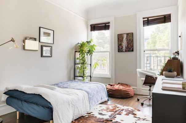 Bedroom, Home Office, Interior, Wood Texture Flooring