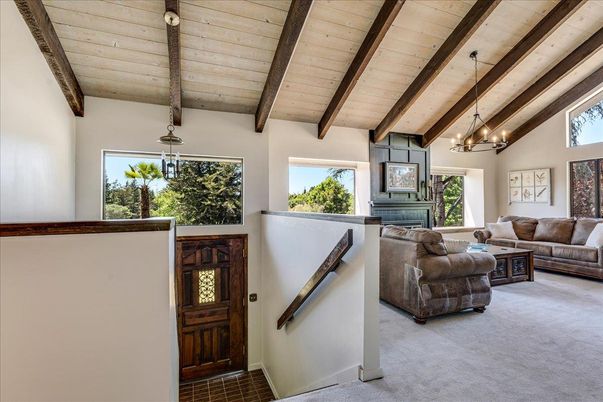 Fireplace, Interior, Living room, Pendant Lights, Wooden Beams, Wooden Ceilings