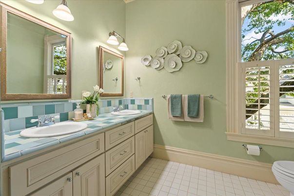 Bathroom, Dual Sink Vanities, Interior, Tile Countertops