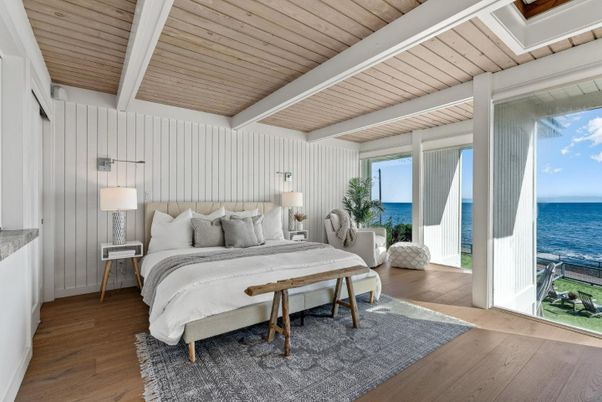 Bedroom, Interior, Water, Wooden Ceilings, Wood Texture Flooring