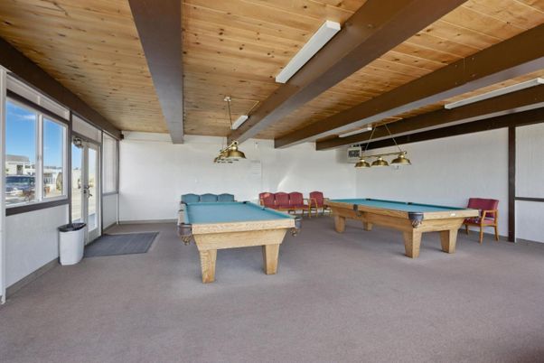 Billiard Table, Game Room, Interior, Pendant Lights, Wooden Beams, Wooden Ceilings