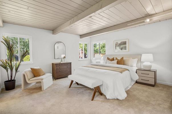 Bedroom, Interior, Wooden Beams, Wooden Ceilings