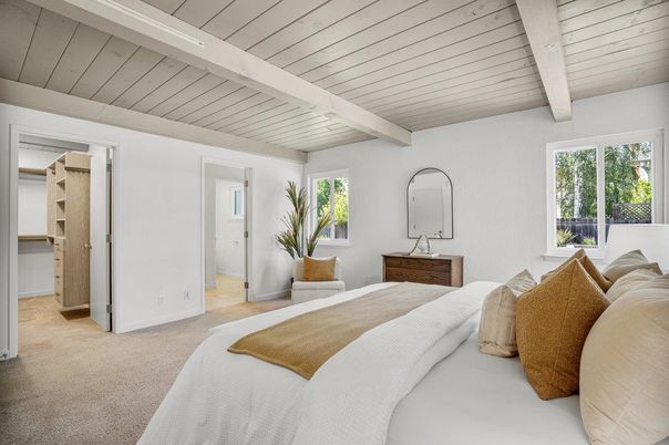 Bedroom, Interior, Wooden Beams