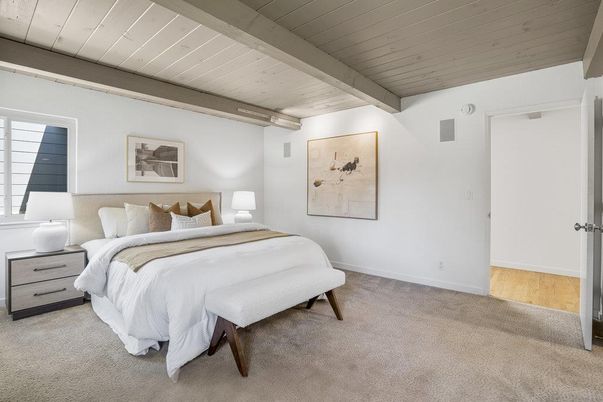 Bedroom, Interior, Wooden Beams, Wooden Ceilings
