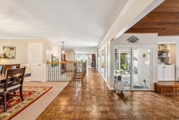 Interior, Pendant Lights, Recessed Lighting, Wooden Ceilings, Wood Texture Flooring