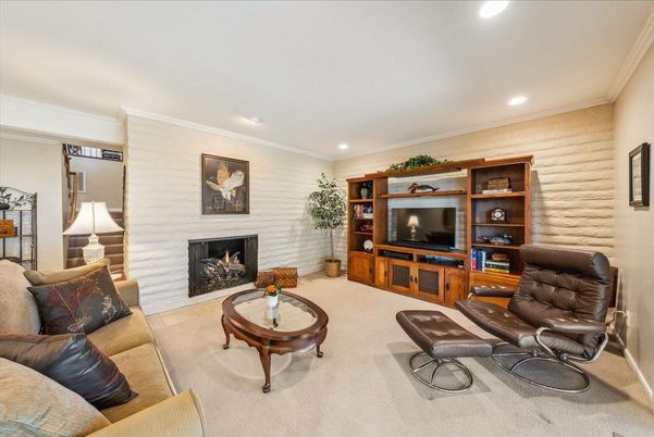 Fireplace, Interior, Living room, Recessed Lighting