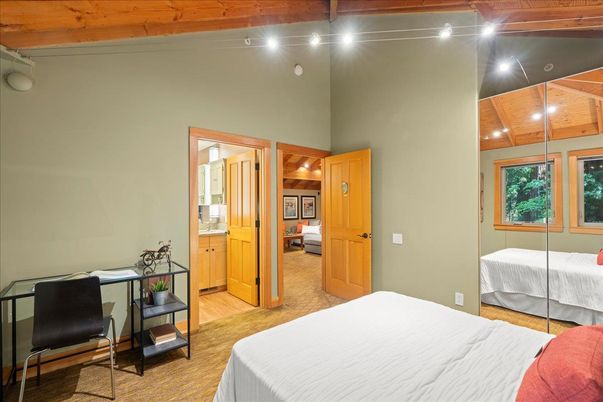 Bedroom, Interior, Recessed Lighting, Wooden Beams, Wooden Ceilings