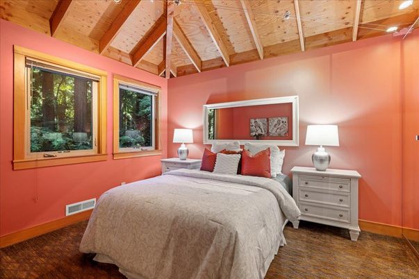 Bedroom, Interior, Wooden Beams, Wooden Ceilings, Wood Texture Flooring