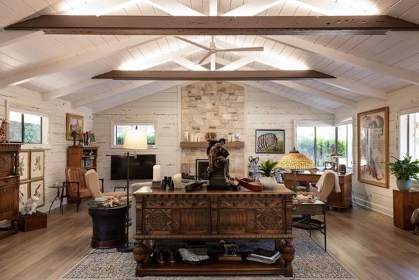 Fireplace, Interior, Stone Walls, Wood Texture Flooring