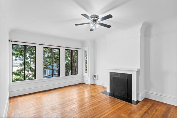 Empty room, Fireplace, Interior, Wood Texture Flooring
