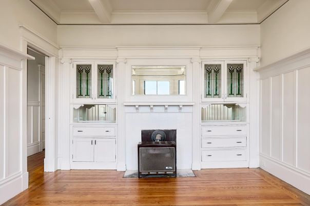 Fireplace, Interior, Wood Texture Flooring