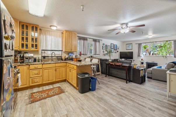 Interior, Kitchen, Living room, Wood Texture Flooring