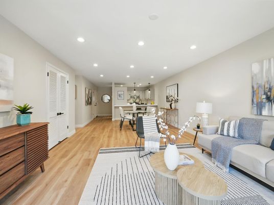 Dining room, Interior, Kitchen, Living room, Pendant Lights, Recessed Lighting, Wood Texture Flooring