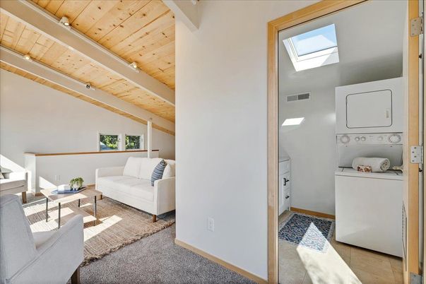 Interior, Living room, Utility Closets, Washer, Wooden Ceilings