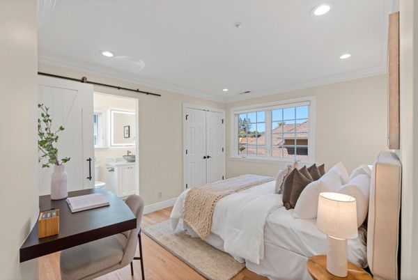 Bedroom, Home Office, Interior, Recessed Lighting, Wood Texture Flooring