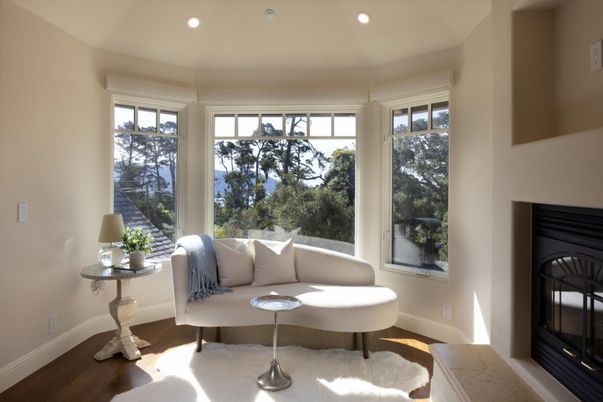 Fireplace, Interior, Recessed Lighting, Wood Texture Flooring