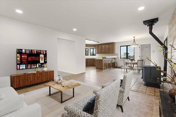 Dining room, Interior, Kitchen, Living room, Pendant Lights, Recessed Lighting