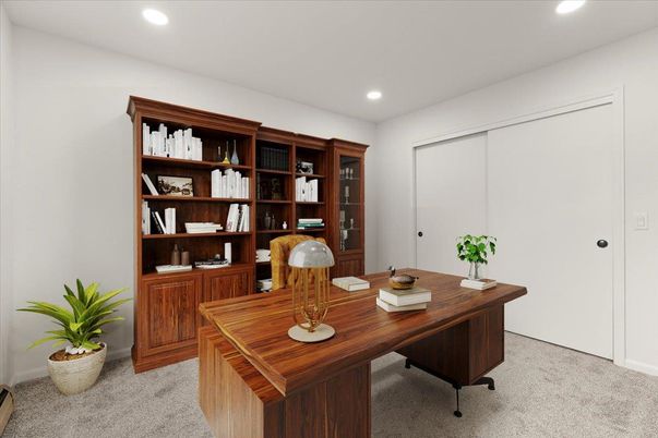 Home Office, Interior, Recessed Lighting