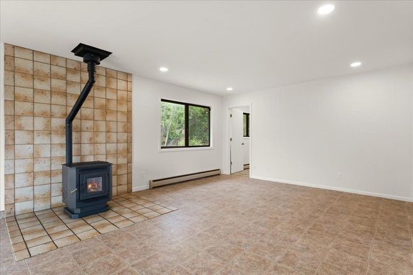 Empty room, Fireplace, Interior, Recessed Lighting