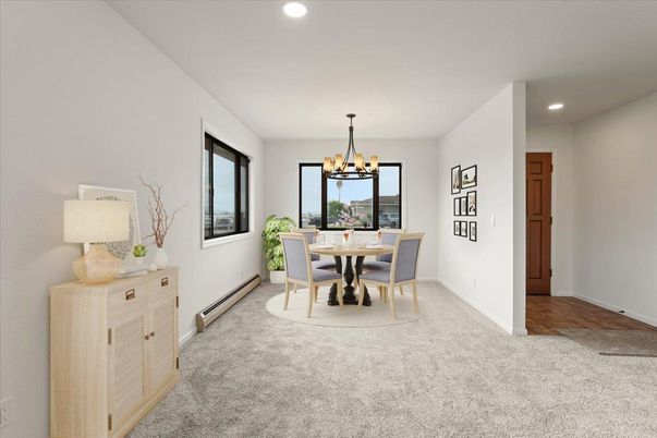 Chandelier, Dining room, Interior, Recessed Lighting