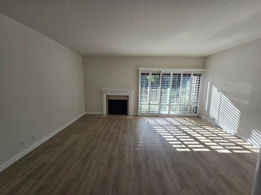 Empty room, Fireplace, Interior, Wood Texture Flooring