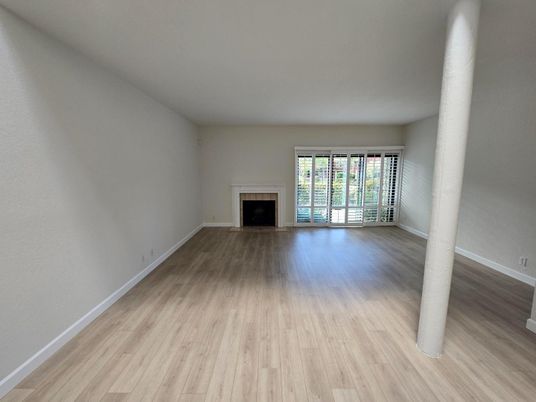 Empty room, Fireplace, Interior, Wood Texture Flooring