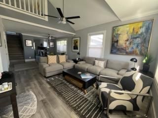 Interior, Kitchen, Living room, Wood Texture Flooring