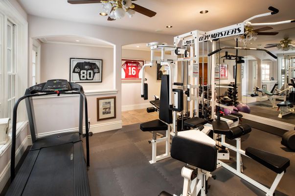 Fitness Equipment, Gym, Interior, Recessed Lighting