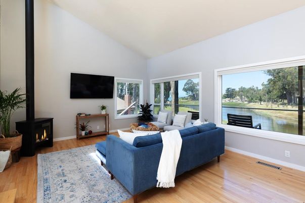 Fireplace, Interior, Living room, Water, Wood Texture Flooring