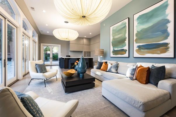 Interior, Living room, Pendant Lights, Recessed Lighting
