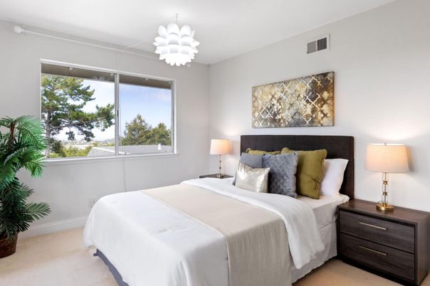 Bedroom, Chandelier, Interior