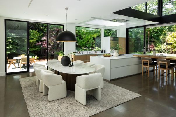 Dining room, Interior, Kitchen, Pendant Lights, Recessed Lighting