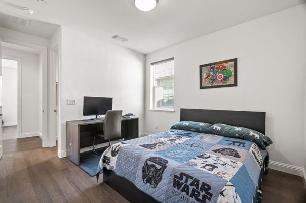 Bedroom, Home Office, Interior, Wood Texture Flooring