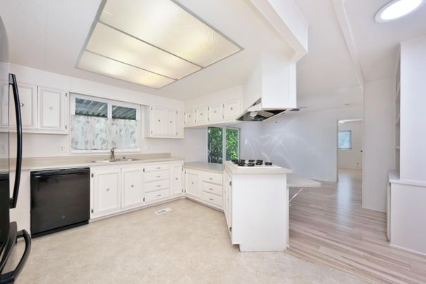 Interior, Kitchen, Wood Texture Flooring