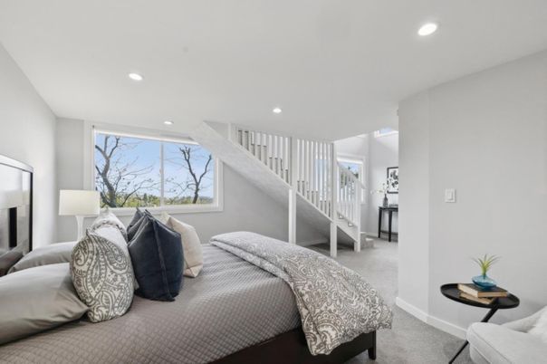 Bedroom, Interior, Recessed Lighting
