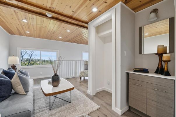 Interior, Living room, Recessed Lighting, Wooden Beams, Wooden Ceilings, Wood Texture Flooring
