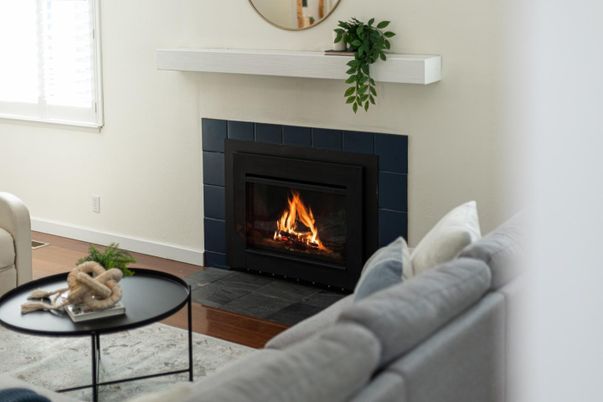 Fireplace, Interior, Living room, Wood Texture Flooring