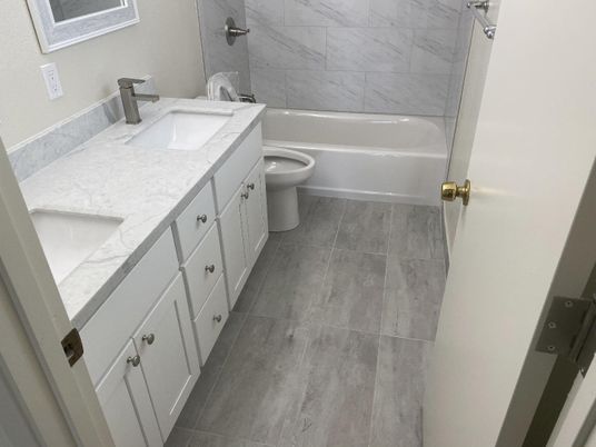 Bathroom, Dual Sink Vanities, Interior, Marble Walls