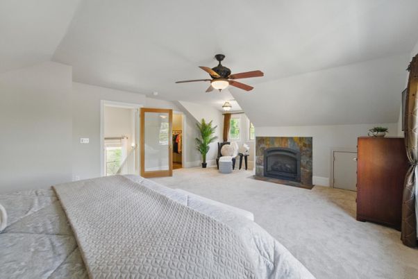 Bedroom, Fireplace, Interior
