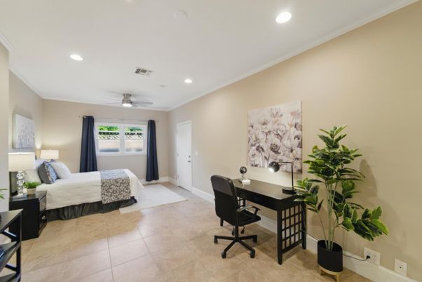 Bedroom, Home Office, Interior, Recessed Lighting